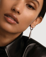 Large Jupiter Silver Single Hoop