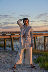 The Twill Wide Leg Pant