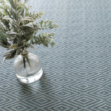 Diamond Handwoven Indoor/Outdoor Rug | Slate/Light Blue