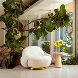 Kass Swivel Chair - Cream