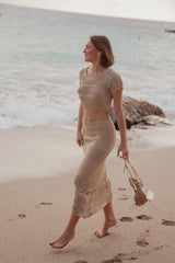Gioca Crochet Maxi Skirt