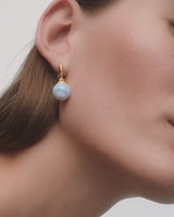 Blue Lace Agate Riviera Hoops