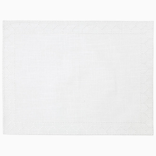 Stitched White Placemat