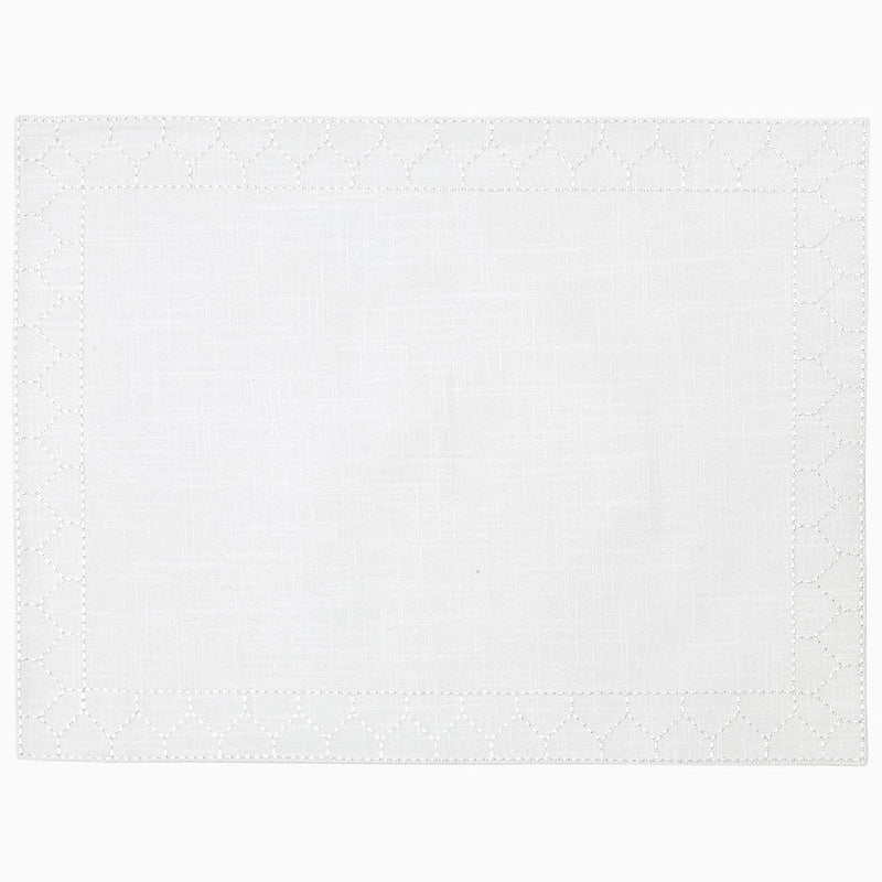 Stitched White Placemat