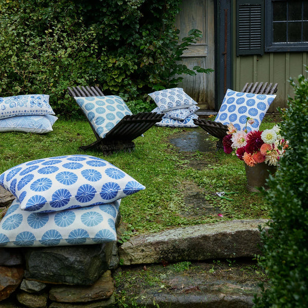 Aleesa Light Indigo Outdoor Decorative Pillow