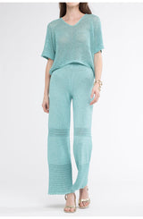 Tina Crochet Lurex Pants