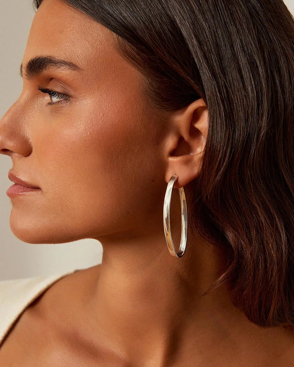 Oasis Silver Hoop Earrings