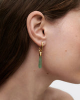 Green Aventurine Large Jupiter Single Hoop