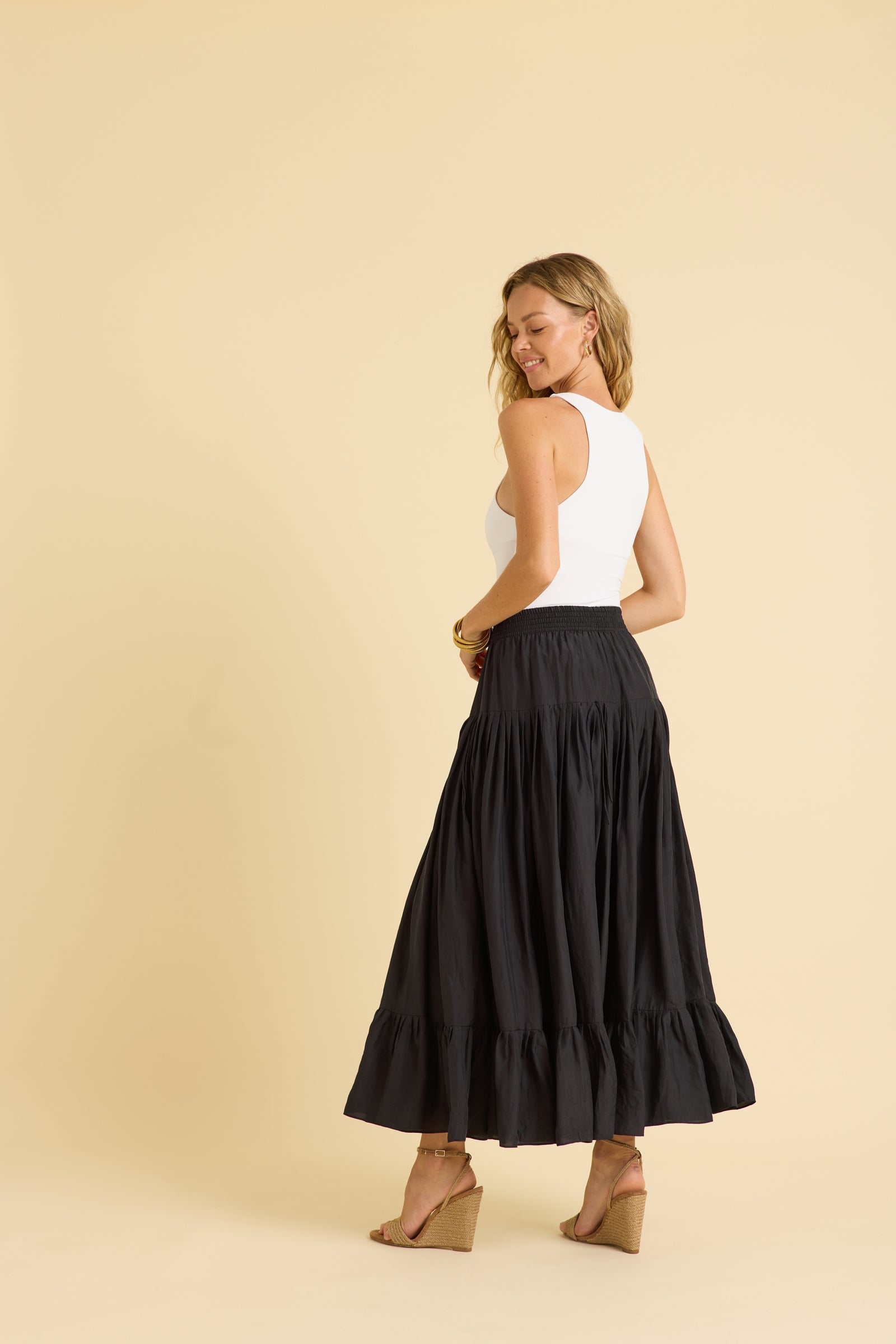 Woman's Black Lourdes Skirt – Calypso St Barth