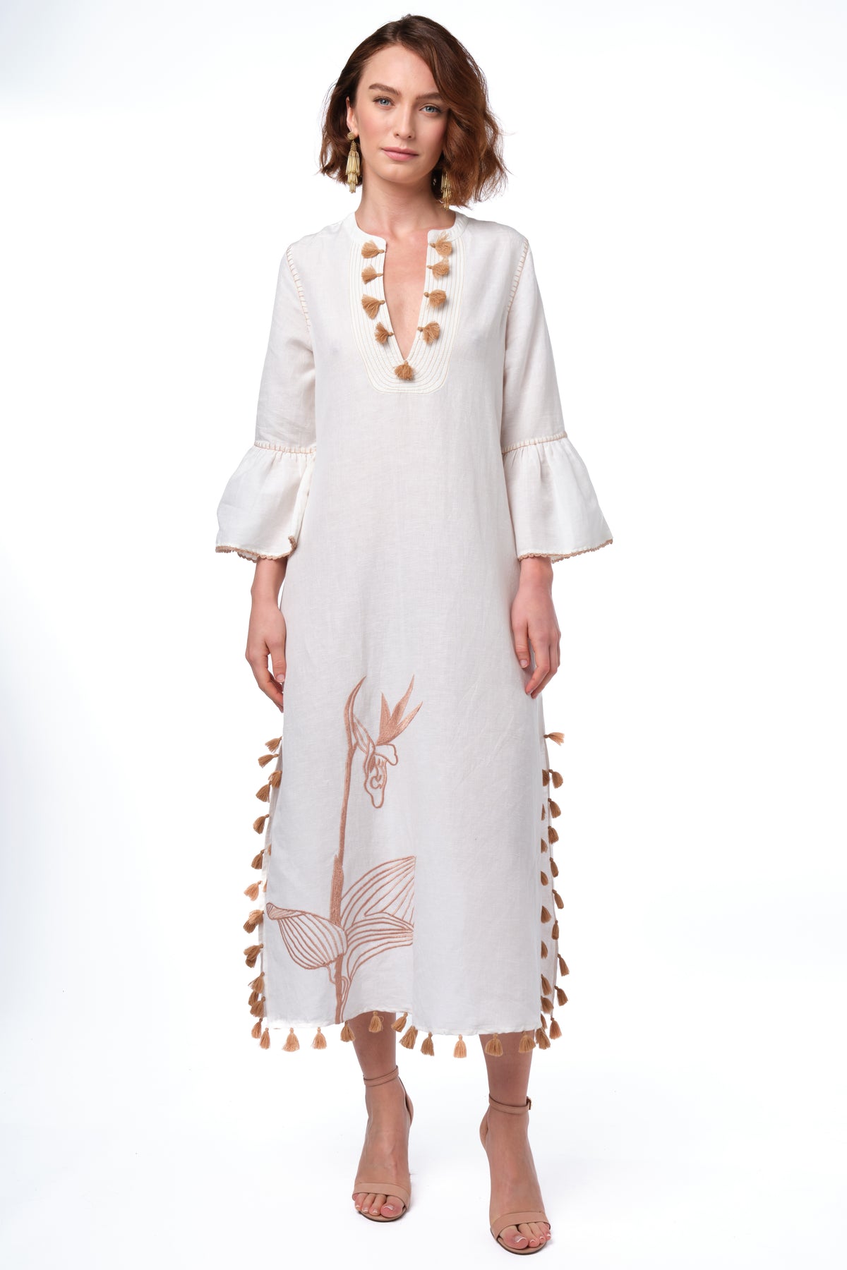 chinese dress ladies Calypso St. Barth Wrap Dress Ivara Printed Linen Size Extra Small New