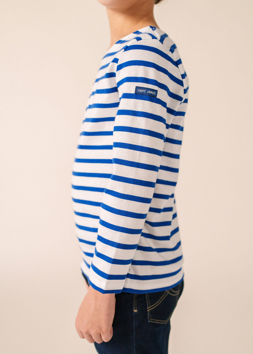 MINQUIERS KIDS Breton Shirt (WHITE / ROYAL BLUE)