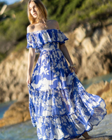 Georgia Flower Dress Blue