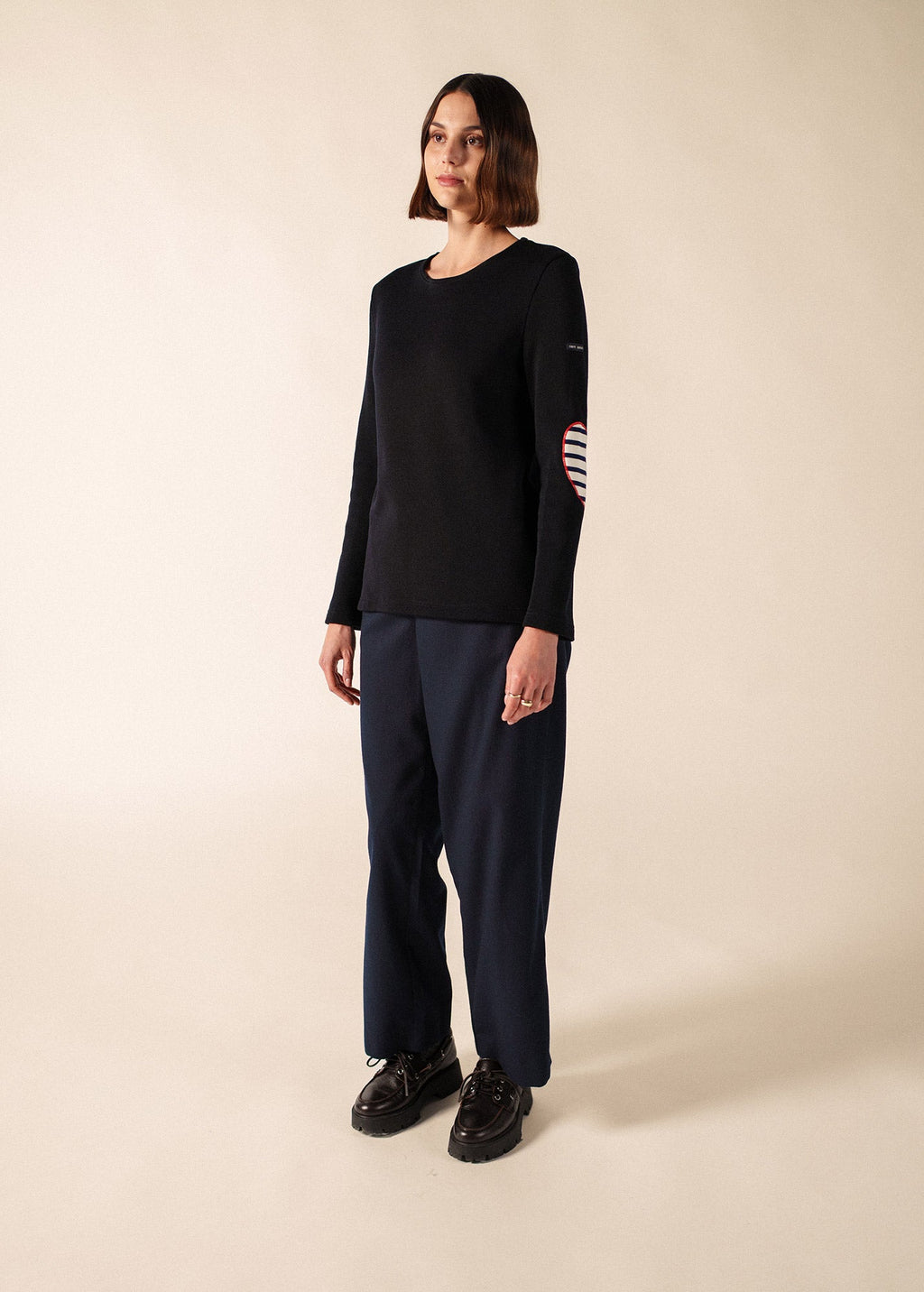 VAUJANY GEMINI SWEATER Wool Sweater (NAVY / ECRU / RED)