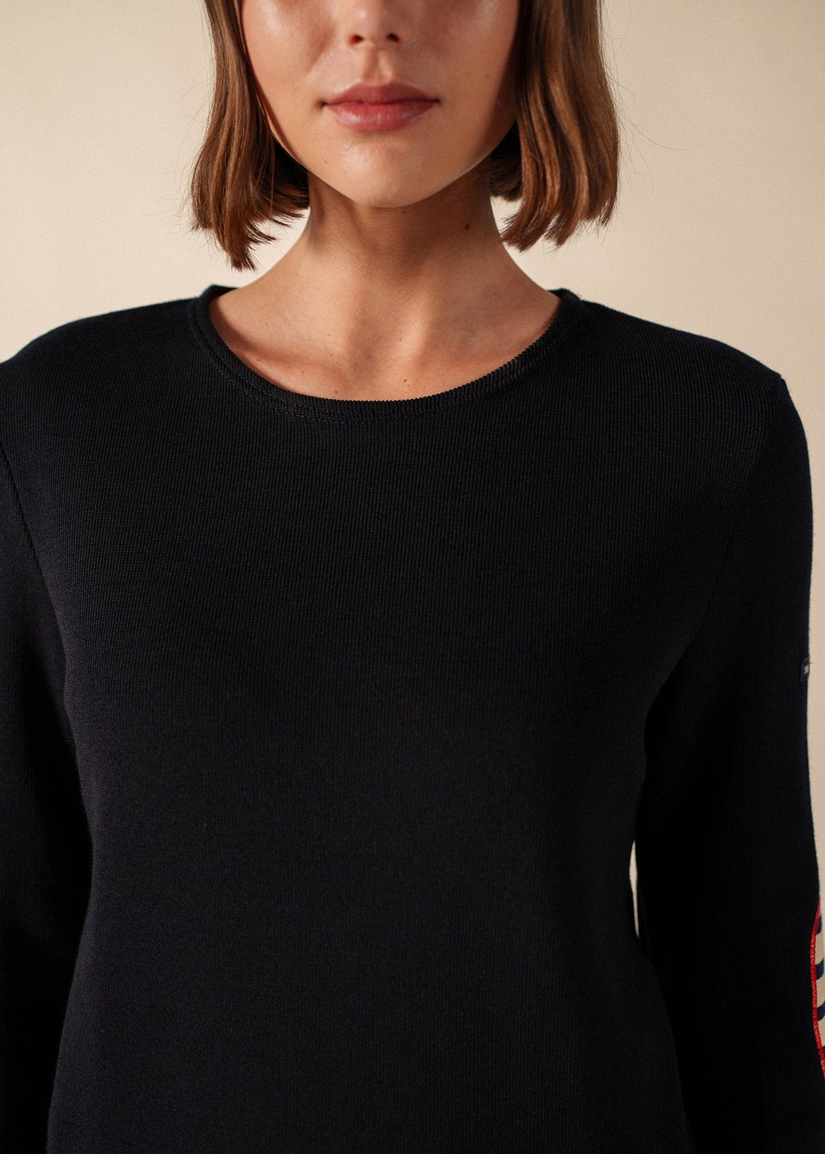 VAUJANY GEMINI SWEATER Wool Sweater (NAVY / ECRU / RED)