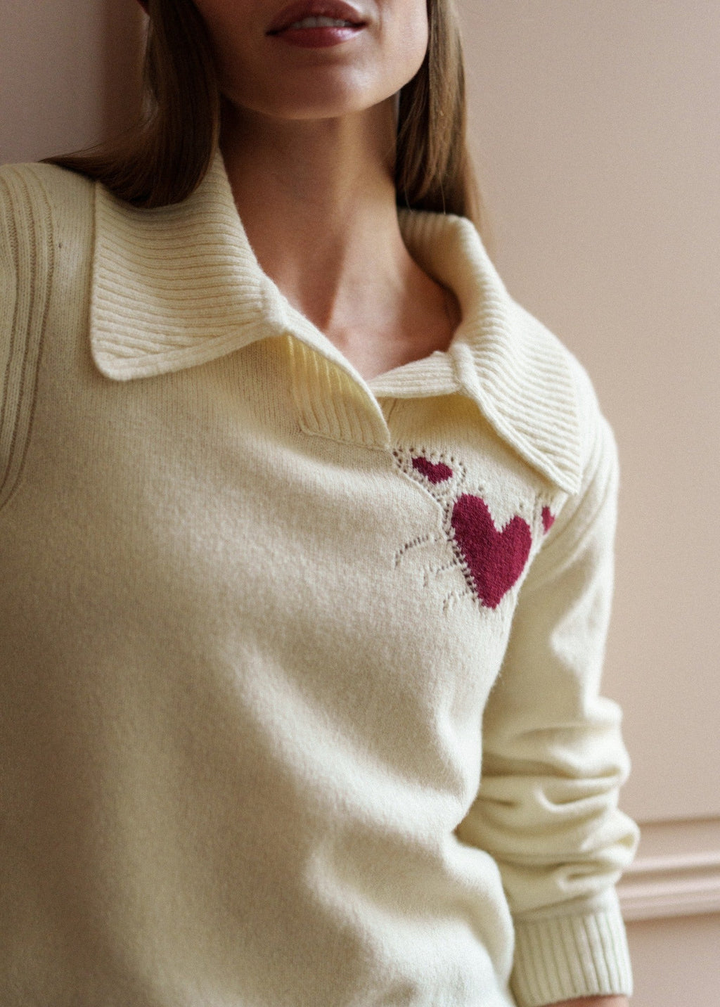 PORTUNE Sweater (IVORY / BURGUNDY)