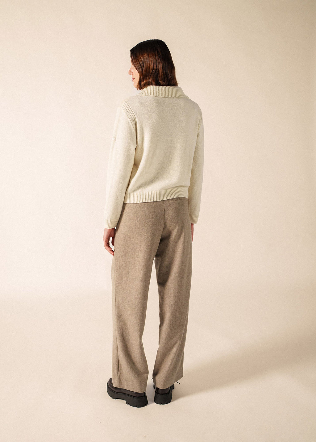 PORTUNE Sweater (IVORY / BURGUNDY)