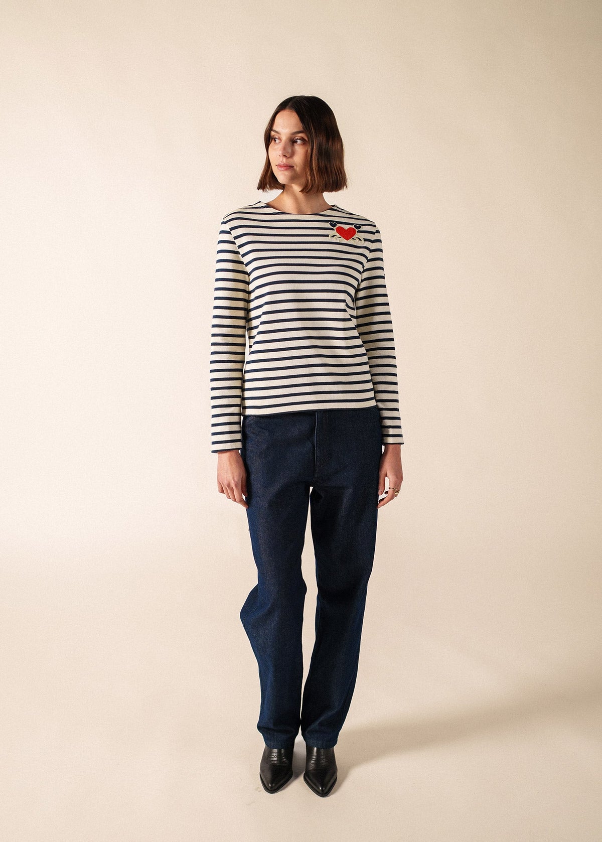 PORTUNE Breton Shirt (ECRU / NAVY)