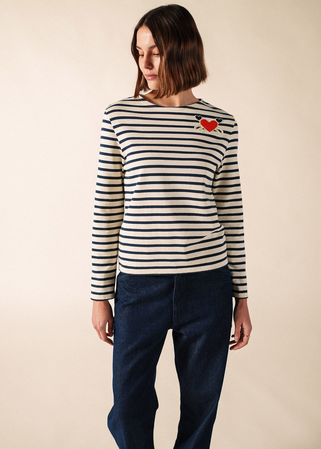 PORTUNE Breton Shirt (ECRU / NAVY)