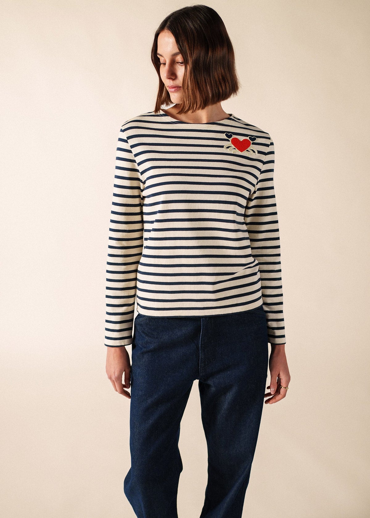 PORTUNE Breton Shirt (ECRU / NAVY)