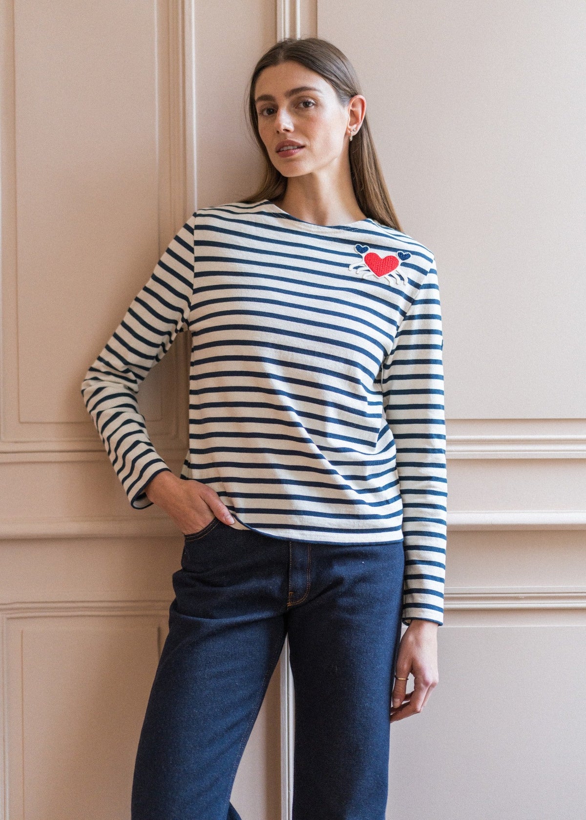 PORTUNE Breton Shirt (ECRU / NAVY)