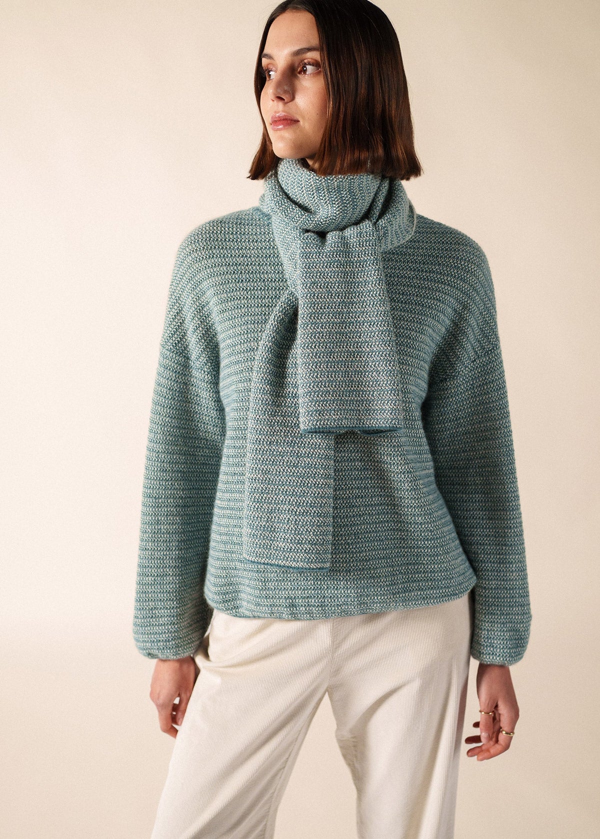 ASCAIN Scarf (COASTAL BLUE / WINTER WHITE)