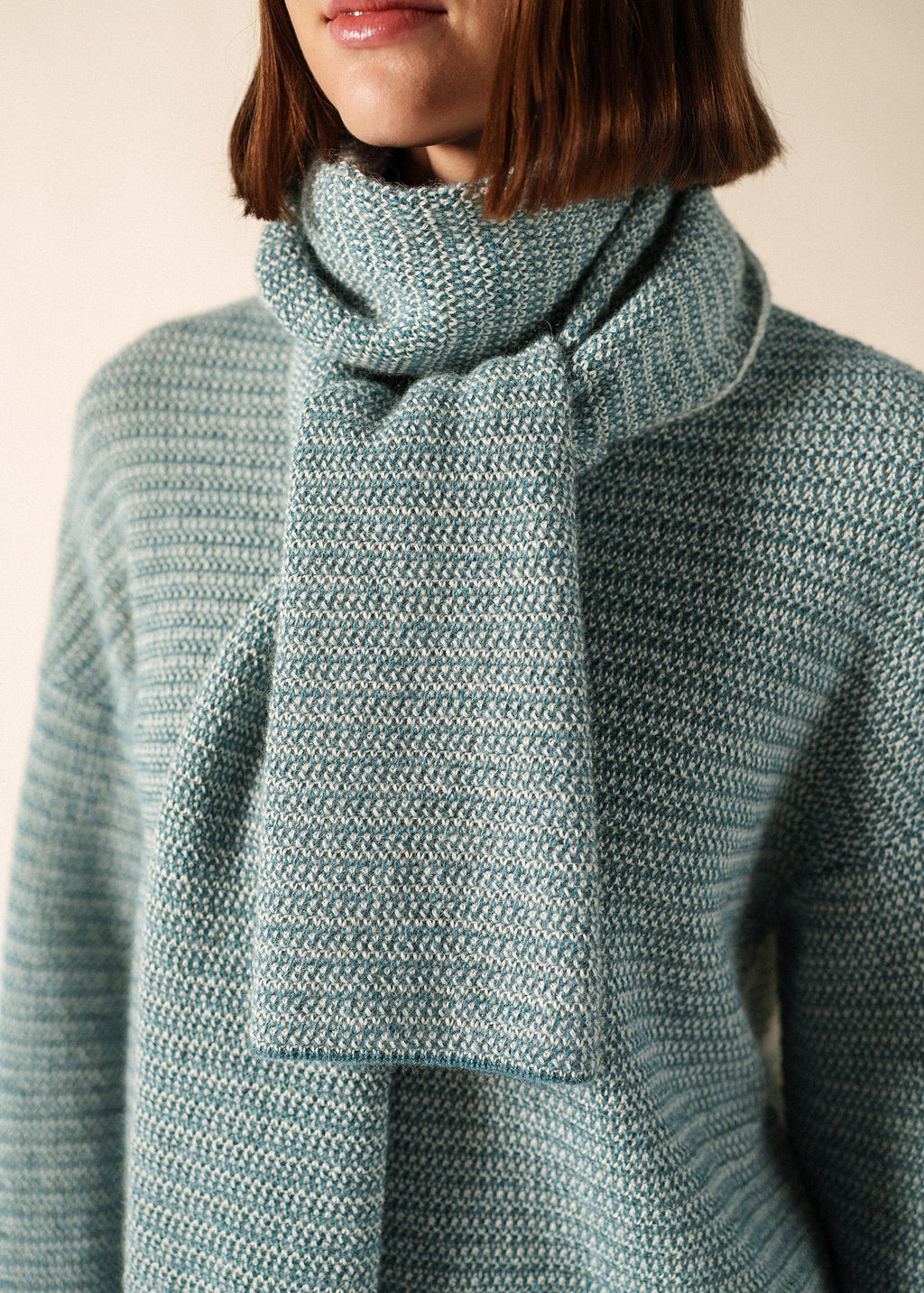 ASCAIN Scarf (COASTAL BLUE / WINTER WHITE)