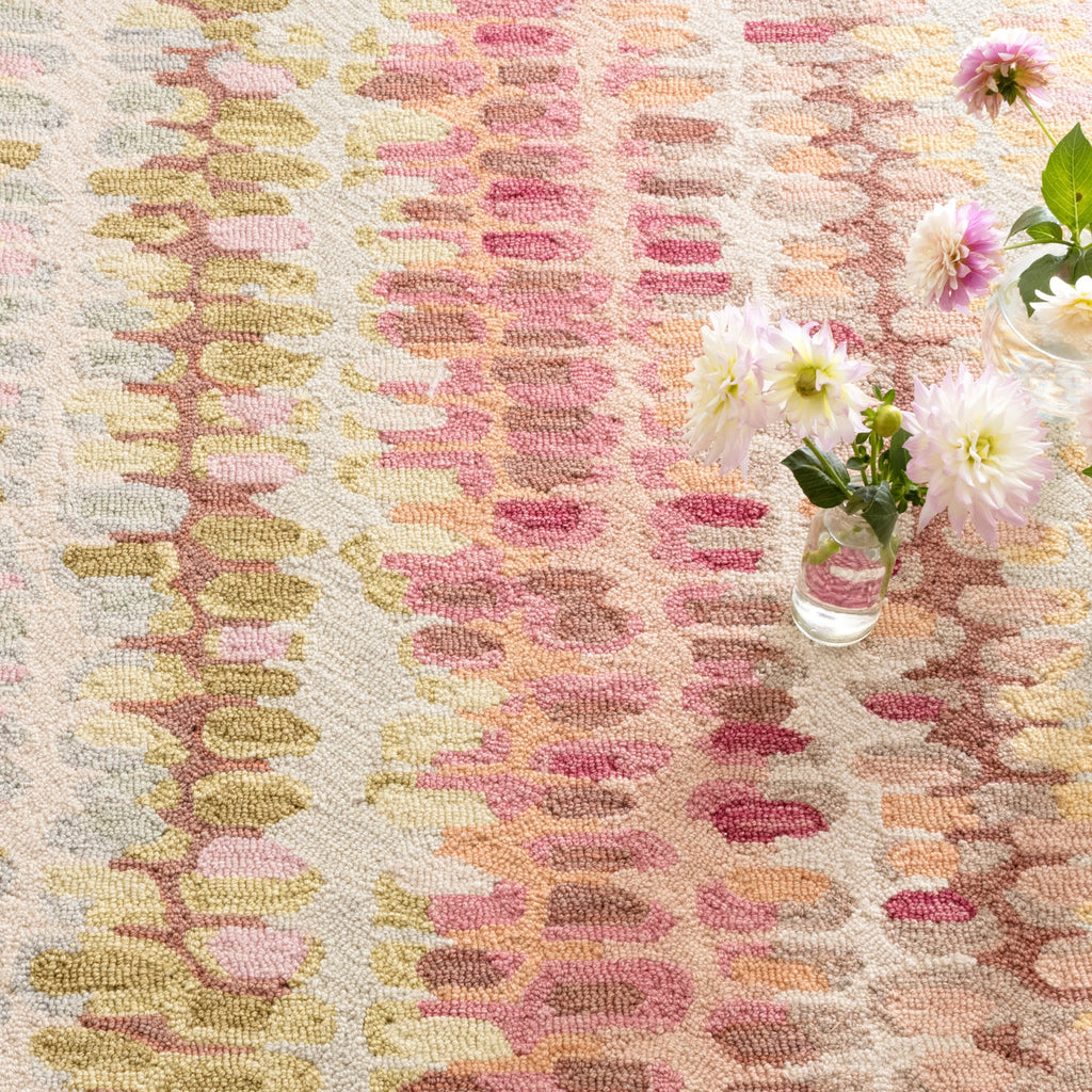 Paint Chip Hand Micro Hooked Wool Rug | Pastel