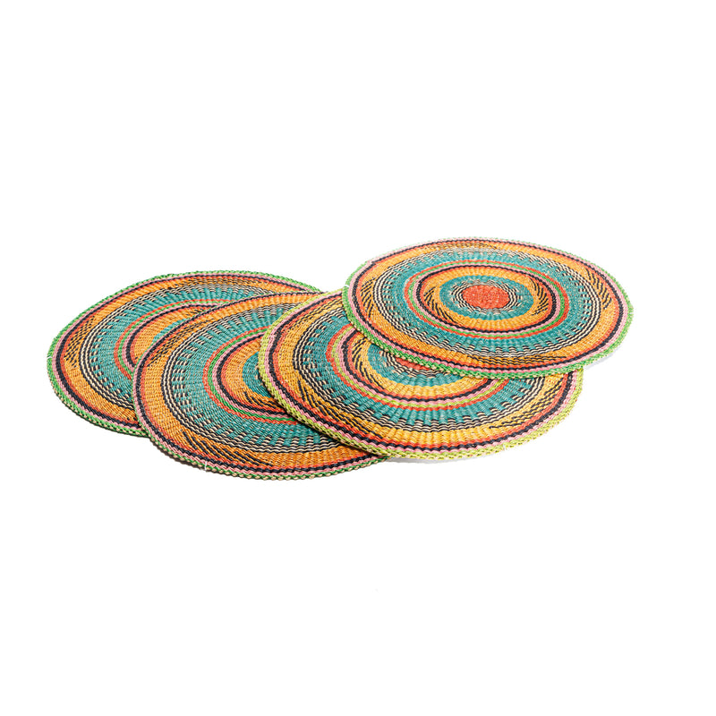 Baba Tree Placemats, Set of 4 - Blue/Multi