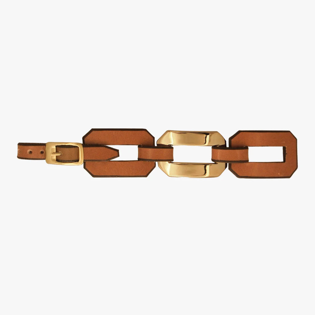 Octagon Leather Bracelet
