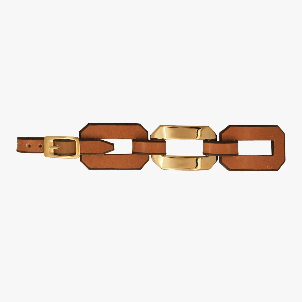 Octagon Leather Bracelet