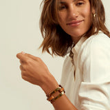 Octagon Leather Bracelet