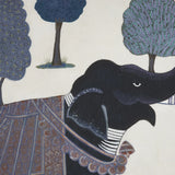 Indigo Elephant Decorative Pillow
