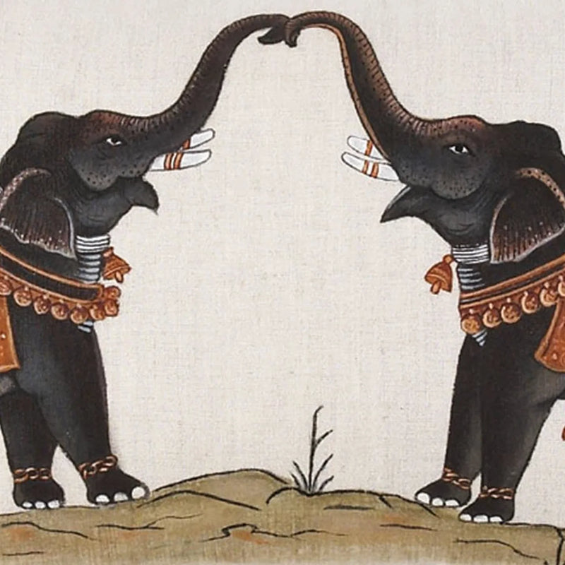 Two Elephants Pillow