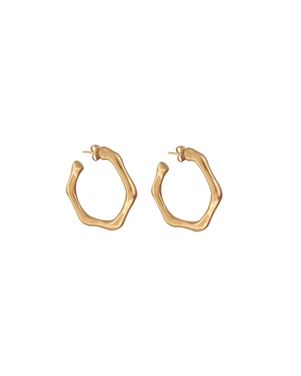 Bamboo Hoop Earrings