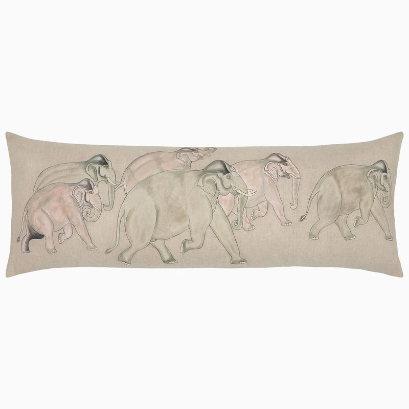 Elephants En Route Lumbar Pillow Calypso St Barth