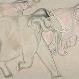 Elephants En Route Lumbar Pillow