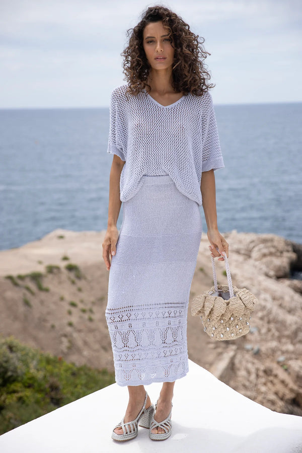 Gioca Crochet Maxi Skirt