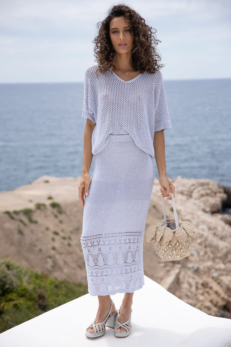 Gioca Crochet Maxi Skirt