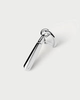 Large Jupiter Silver Single Hoop