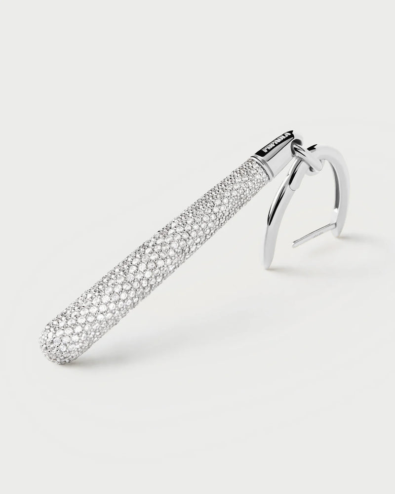 Pavé Supreme Jupiter Silver Single Hoop