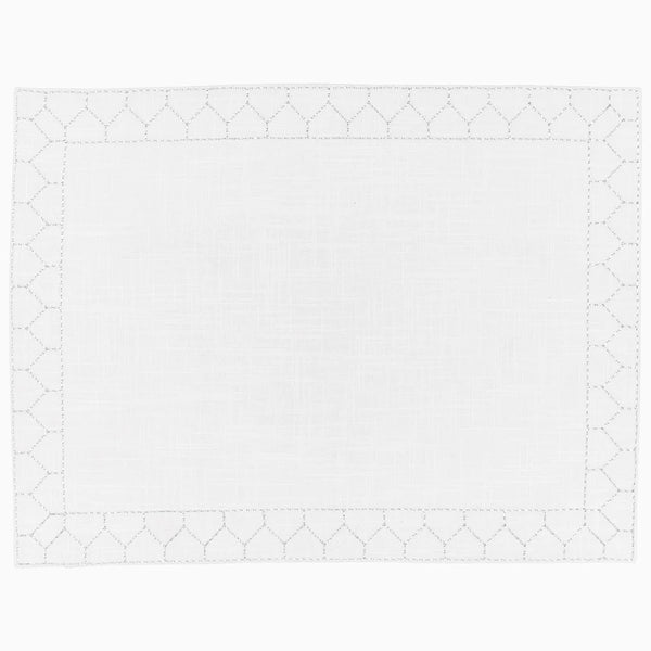 Stitched Silver Placemat