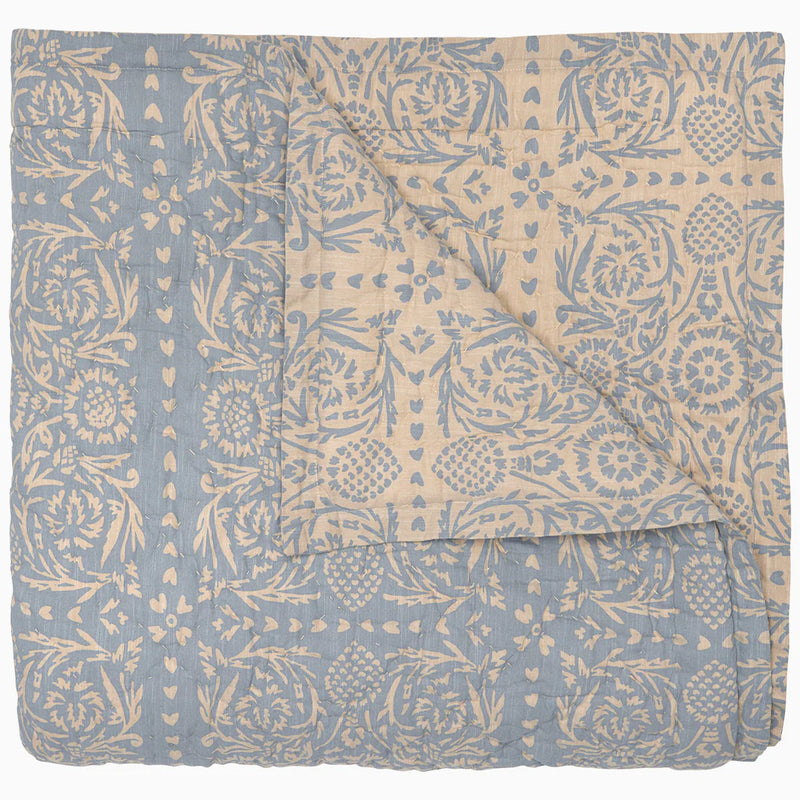 Raisa Slate Woven Quilt