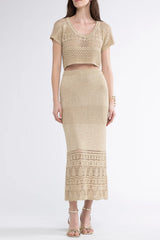 Gioca Crochet Maxi Skirt