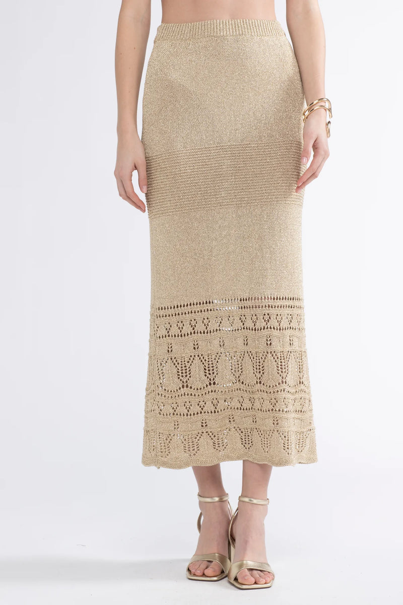 Gioca Crochet Maxi Skirt