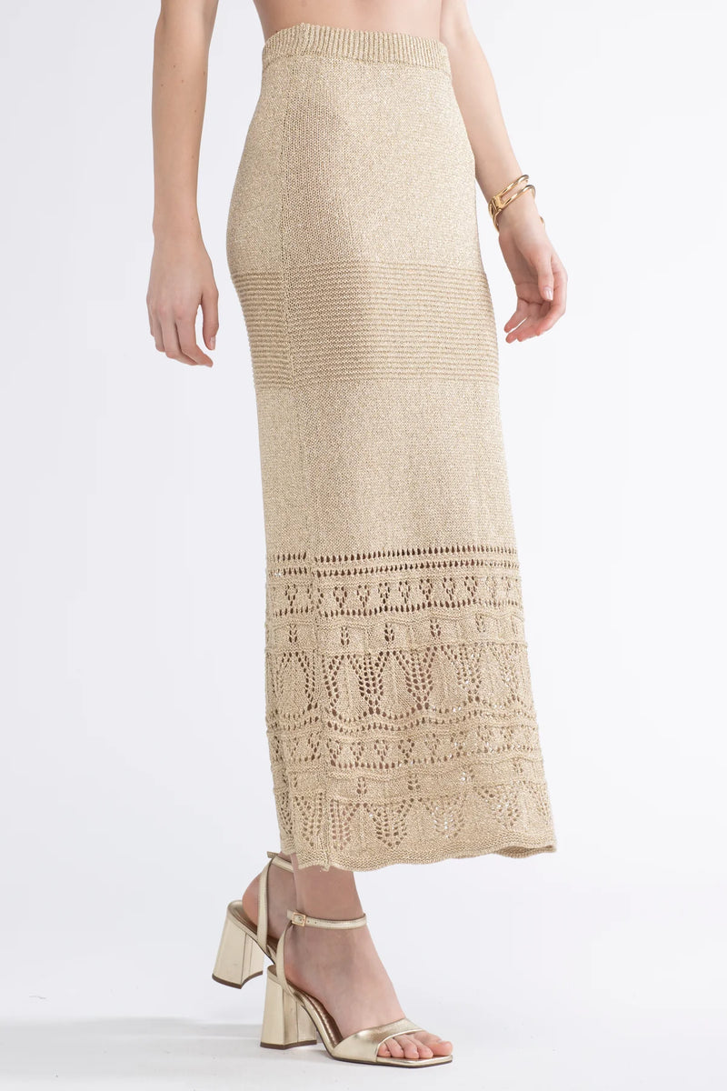 Gioca Crochet Maxi Skirt