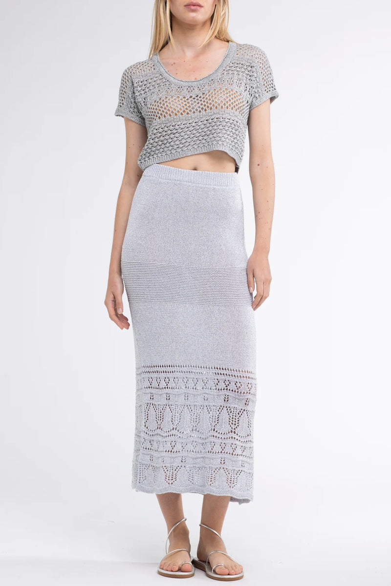 Gioca Crochet Maxi Skirt