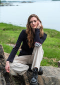 VAUJANY GEMINI SWEATER Wool Sweater (NAVY / ECRU / RED)