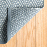 Diamond Handwoven Indoor/Outdoor Rug | Slate/Light Blue