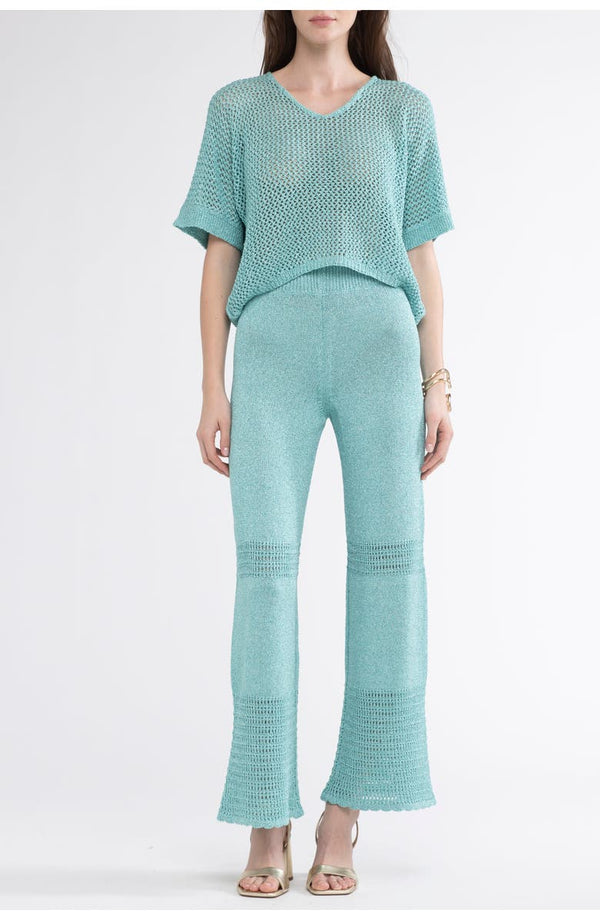 Tina Crochet Lurex Pants