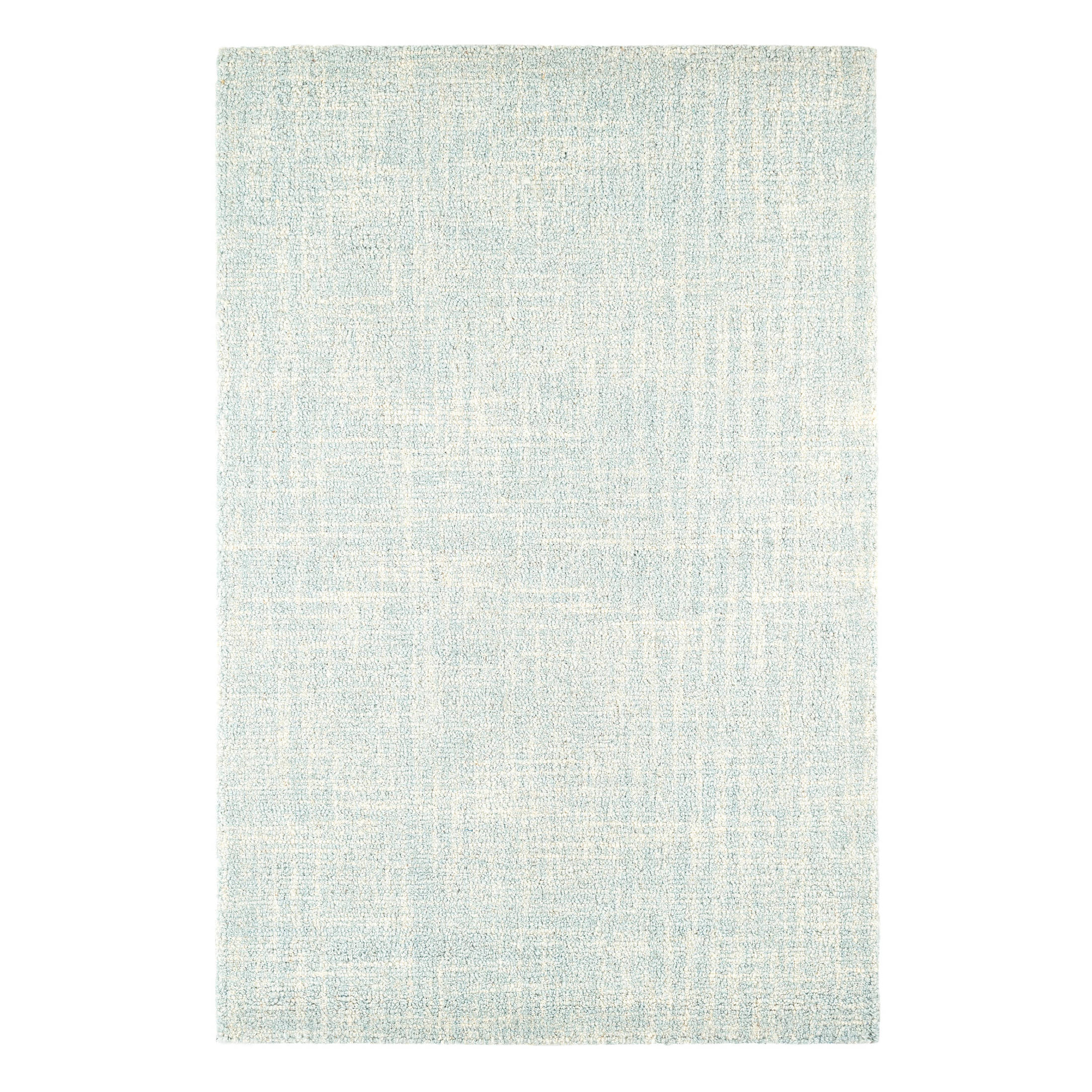 Crosshatch Hand Micro Hooked Wool Rug | Sky